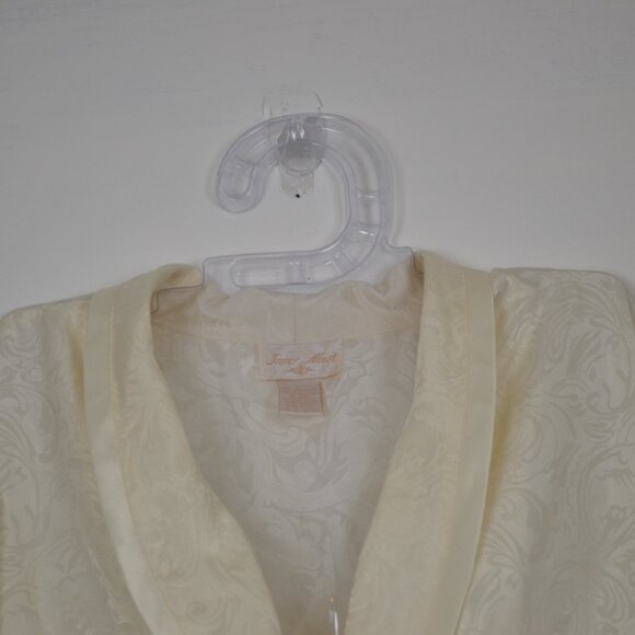 Inner Most Silky Long Sleeve Double Breast Top Vintage Pajama Loungewear Women L - Picture 3 of 9